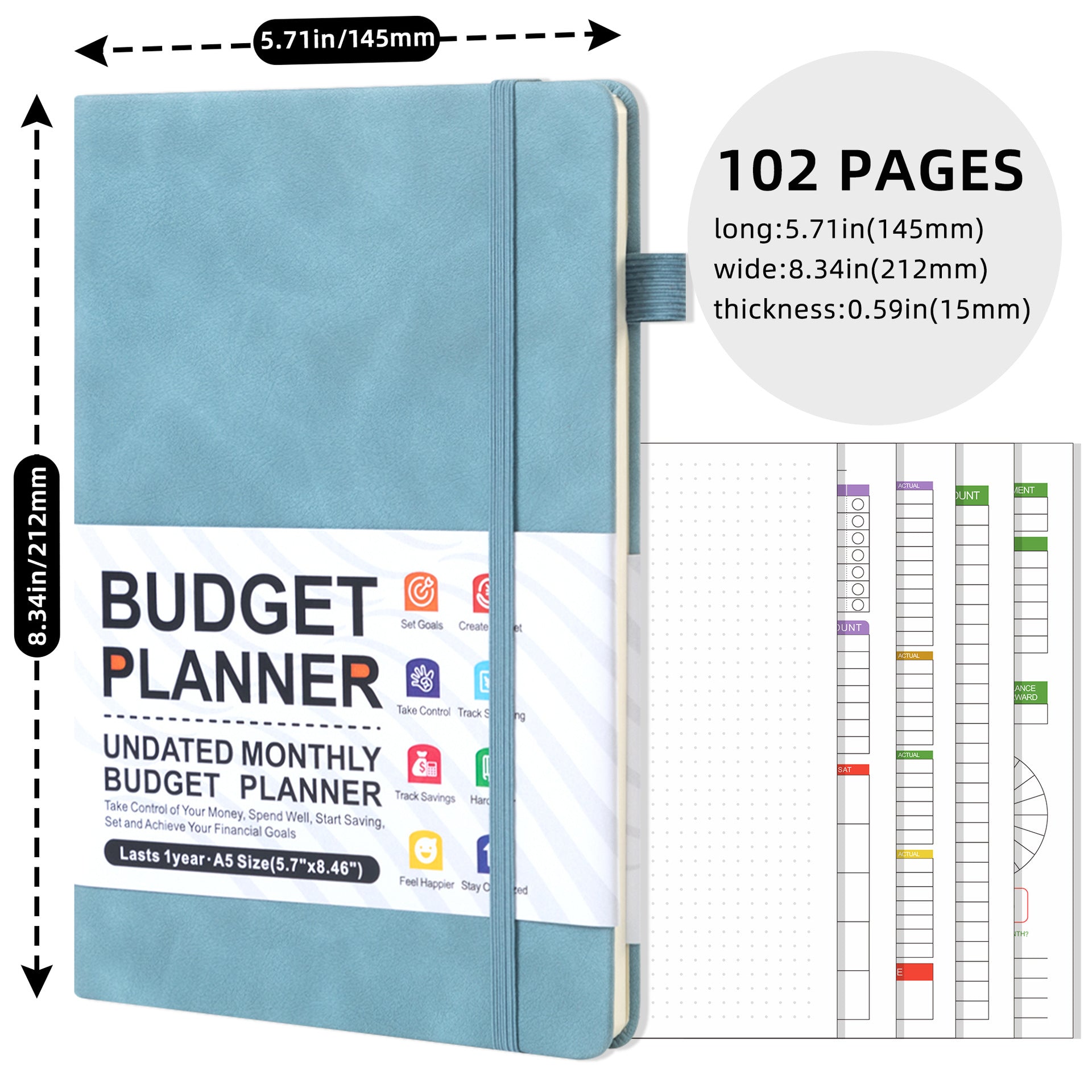 Budget Planner (Weekly Planning) English Notebook