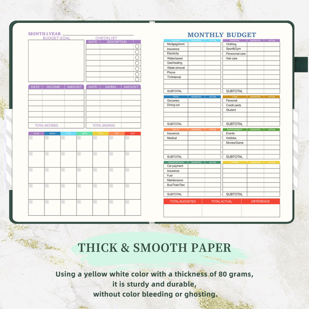 Budget Planner (Weekly Planning) English Notebook