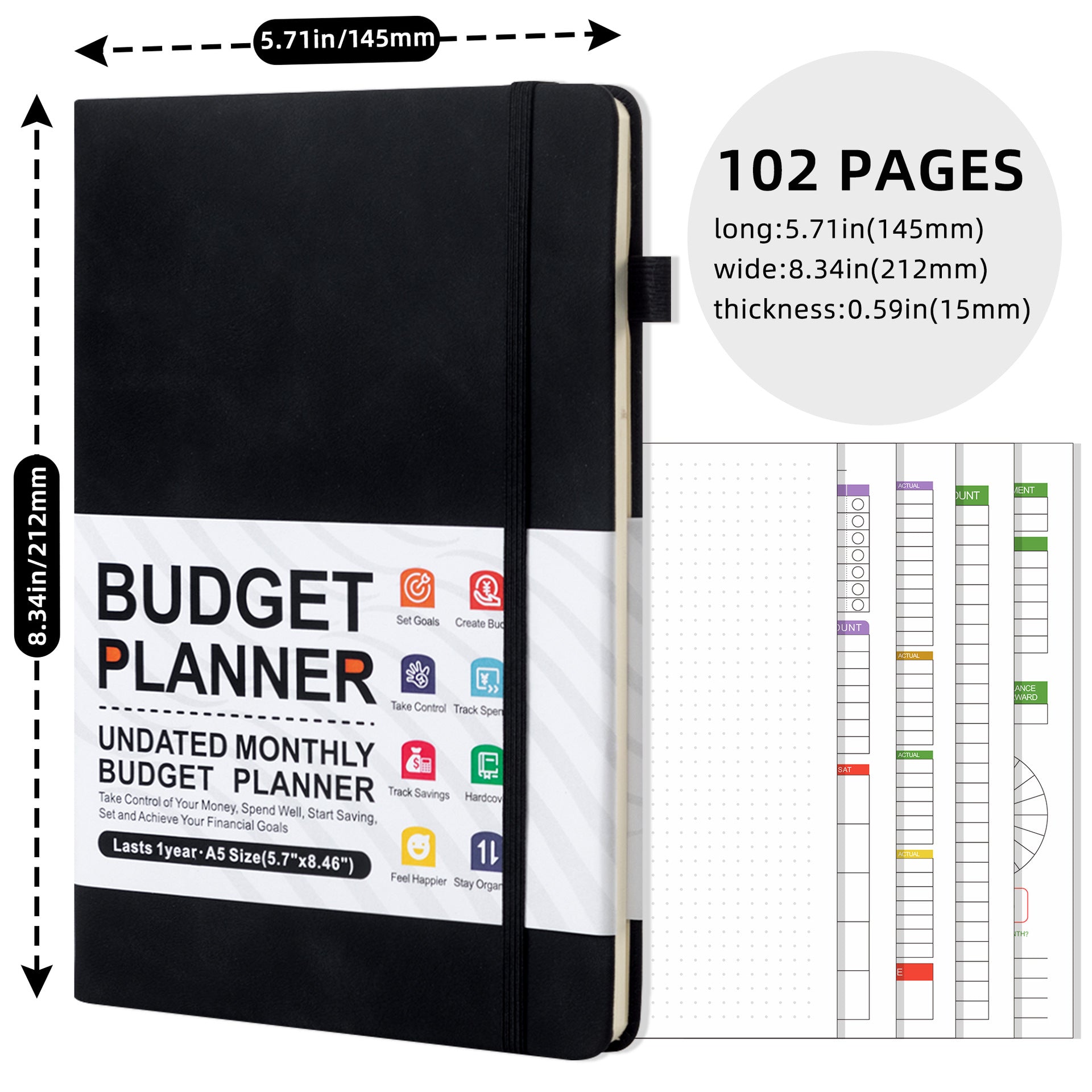 Budget Planner (Weekly Planning) English Notebook
