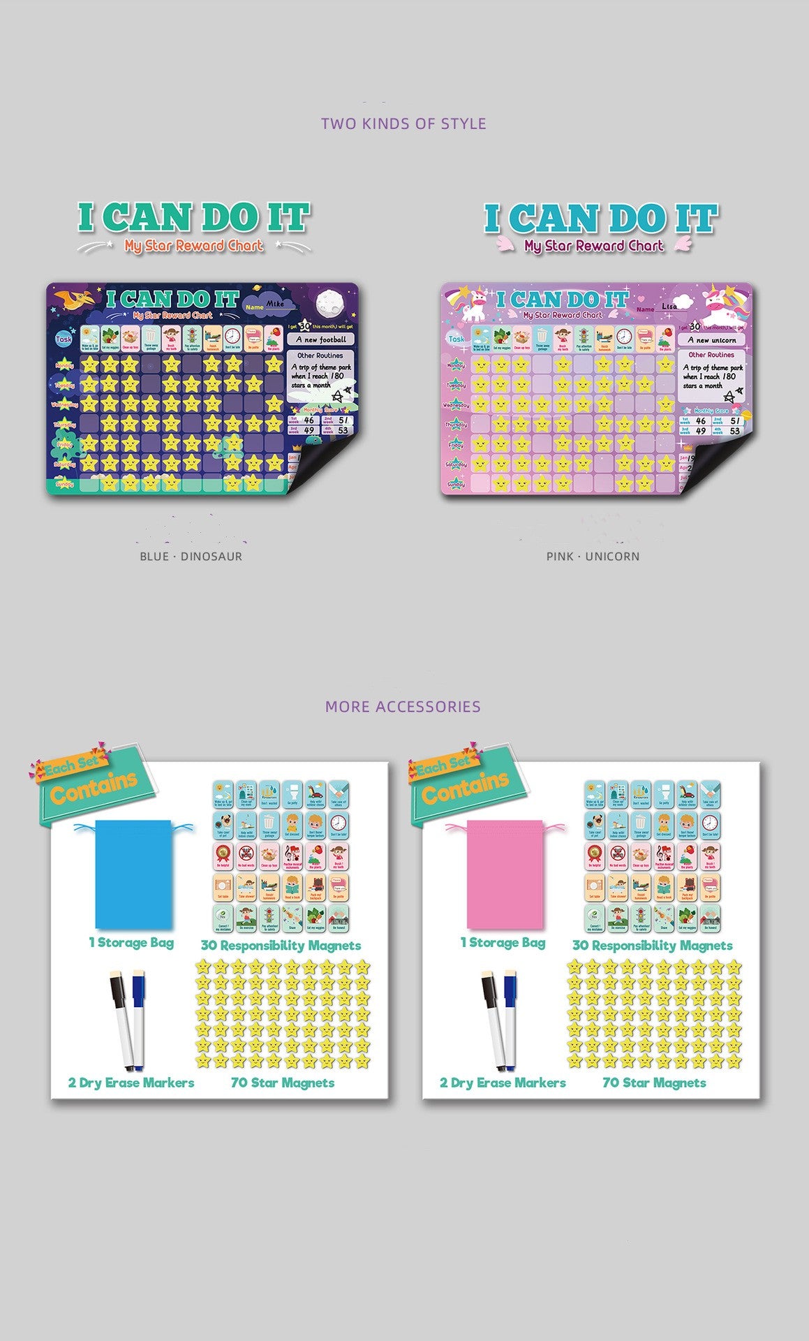 Reward Magnetic Self-Discipline Form For Kids