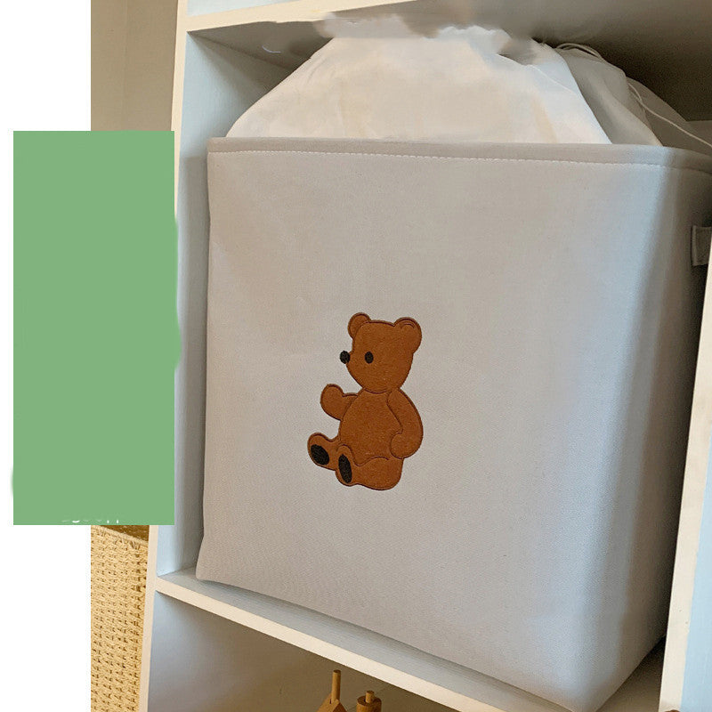 Children's Room Cartoon Clothes Organiser With Drawstring Storage Basket