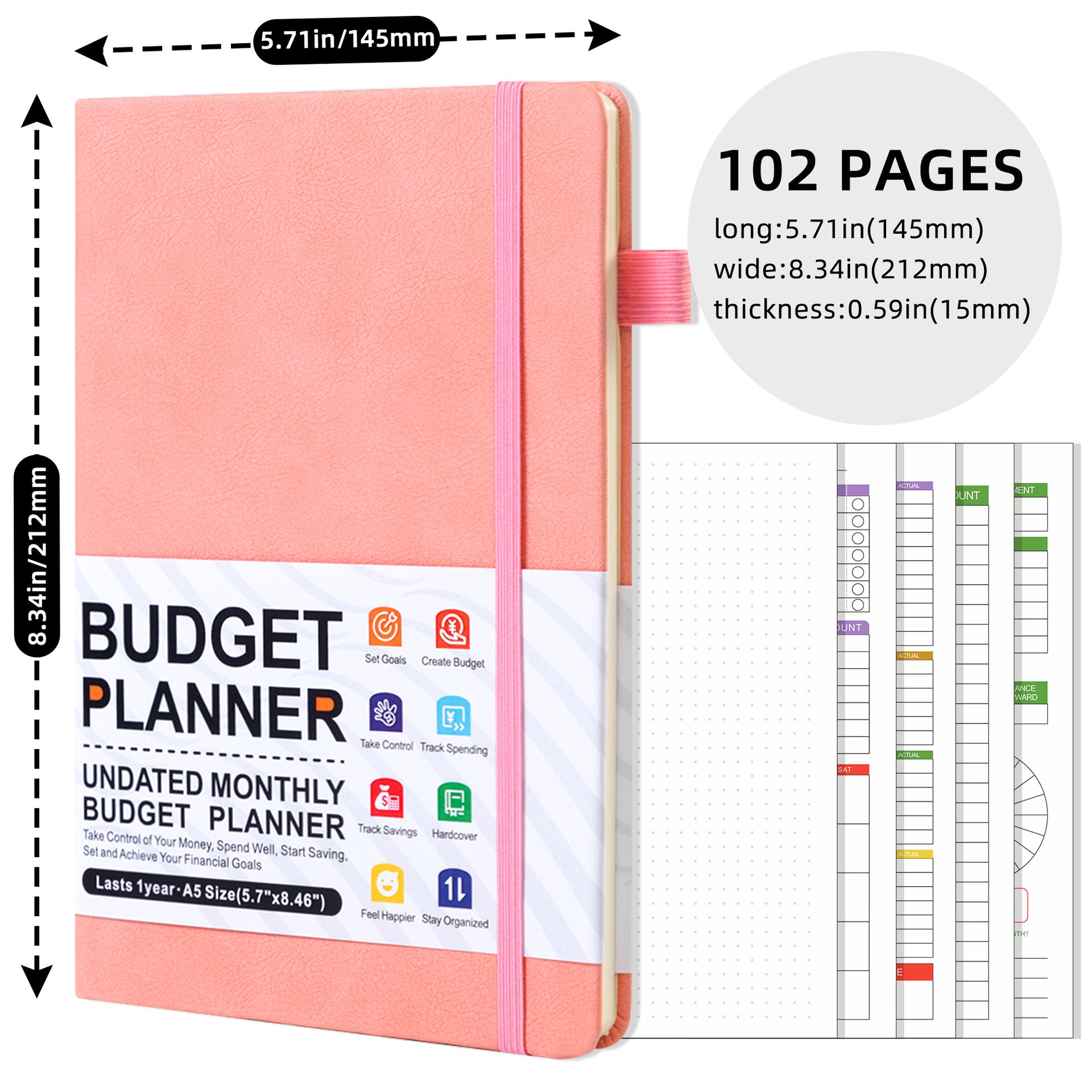 Budget Planner (Weekly Planning) English Notebook
