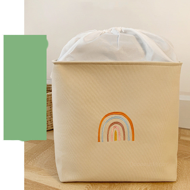 Children's Room Cartoon Clothes Organiser With Drawstring Storage Basket