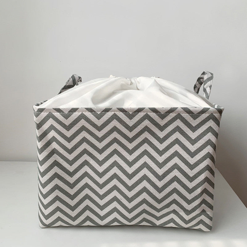 Children's Room Cartoon Clothes Organiser With Drawstring Storage Basket